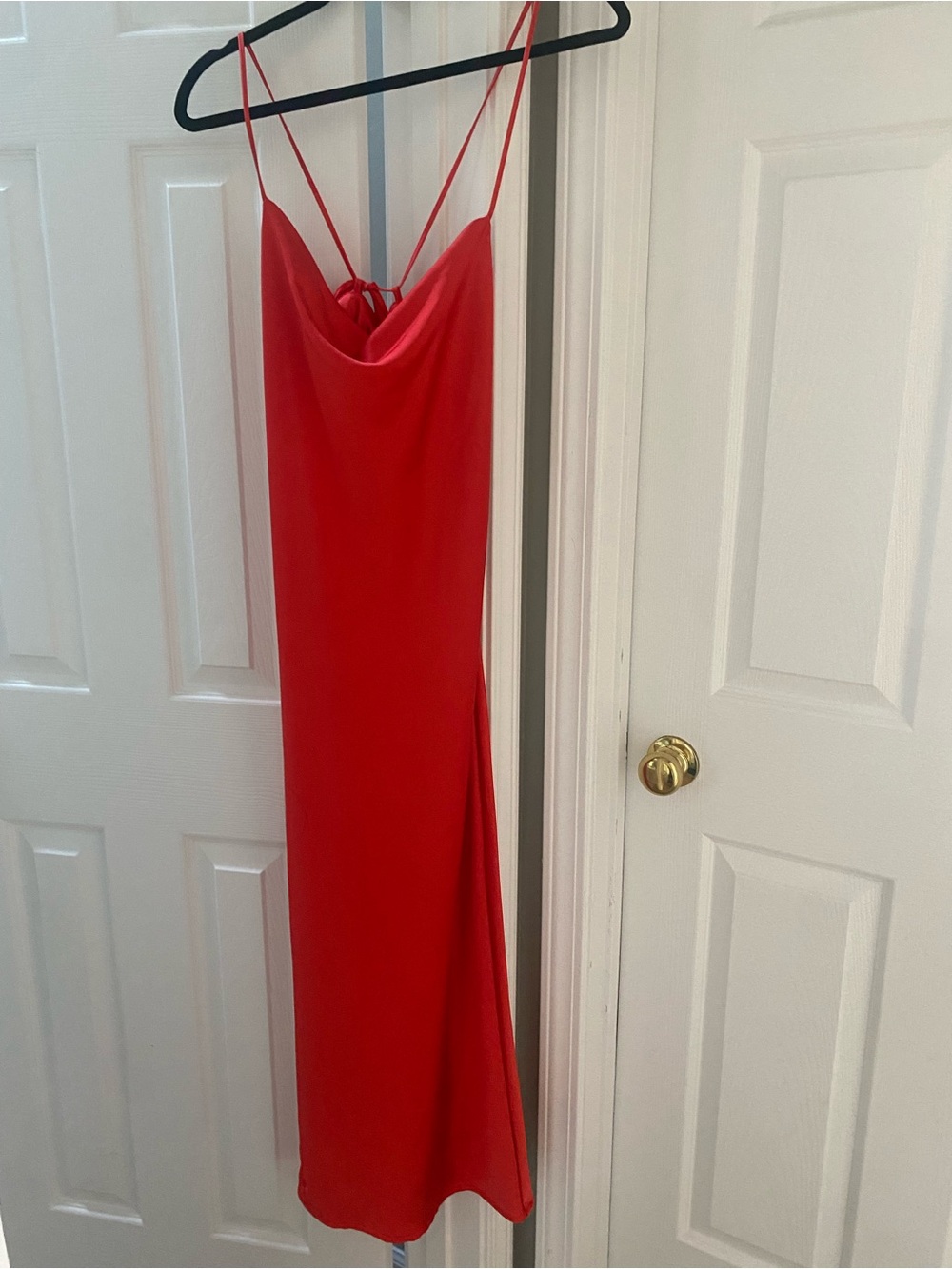 Old Navy Red Cowl-Neck Slip Maxi Dress